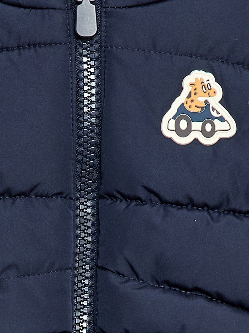 Gewatteerde mouwloze bodywarmer met capuchon Biege - Kiabi