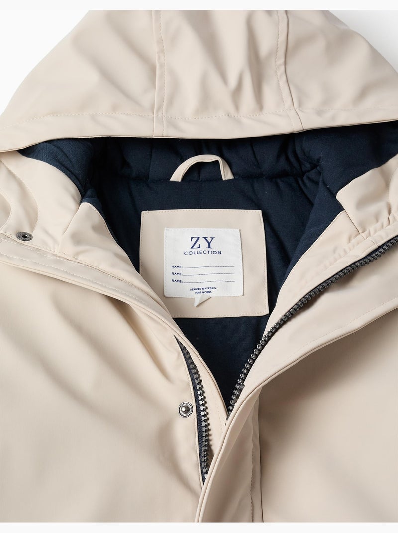 Gewatteerde parka met capuchon en voorzakken Lichtgrijs - Kiabi