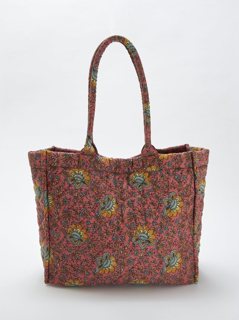 Gewatteerde shopper met print ROSE - Kiabi