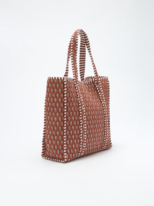 Gewatteerde tas met Indiase print - Kiabi Home - Kiabi