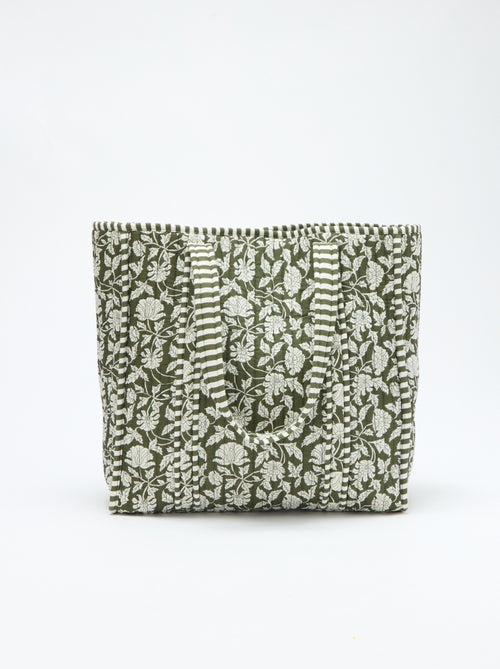 Gewatteerde tas met Indiase print - Kiabi Home - Kiabi