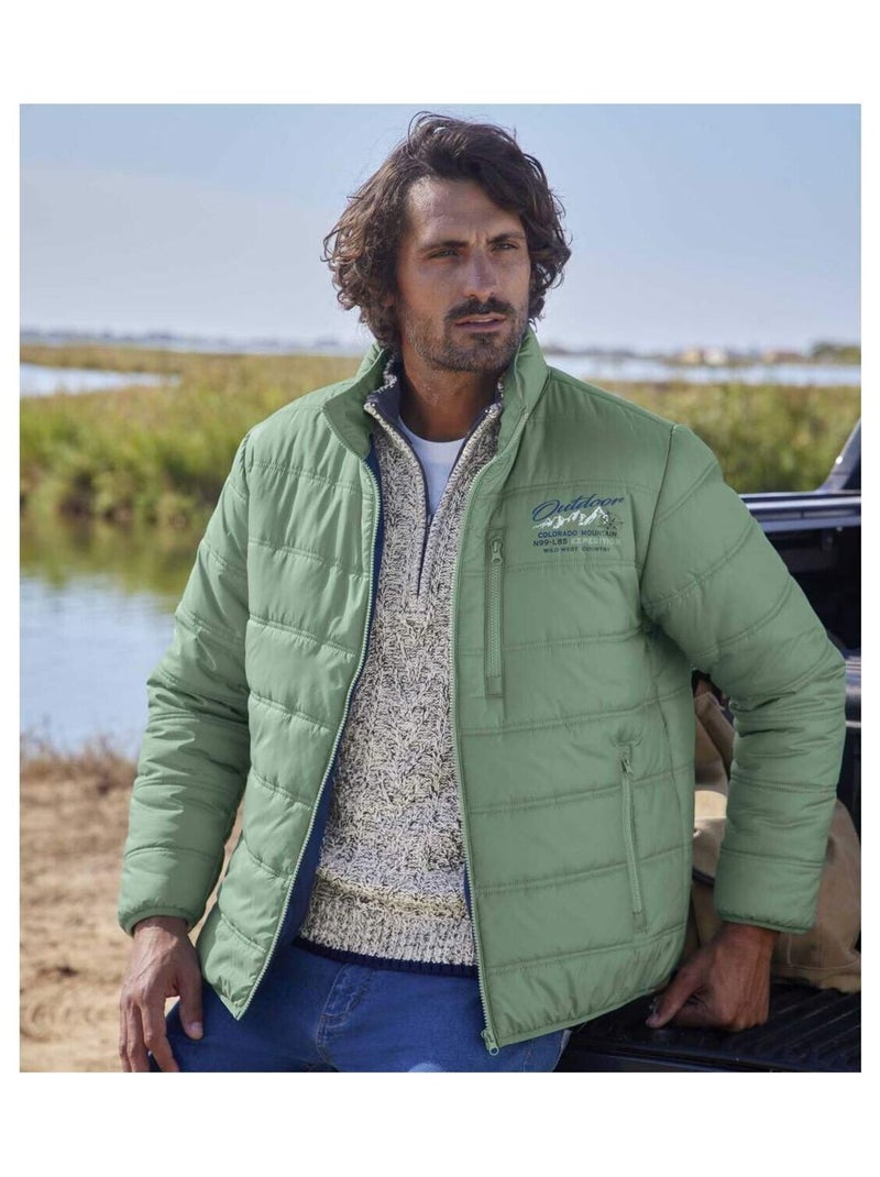 Gewatteerde winterjas Outdoor - ATLAS FOR MEN Groen - Kiabi