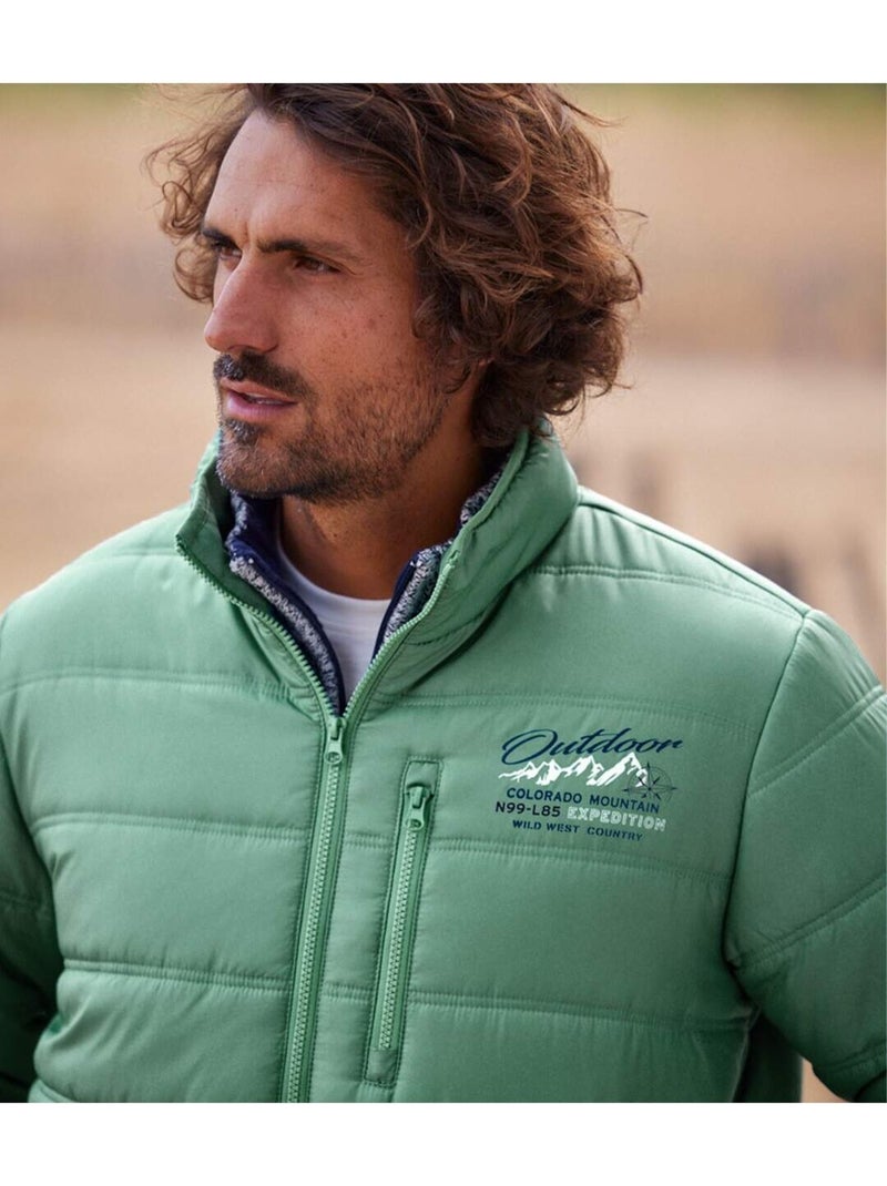 Gewatteerde winterjas Outdoor - ATLAS FOR MEN Groen - Kiabi