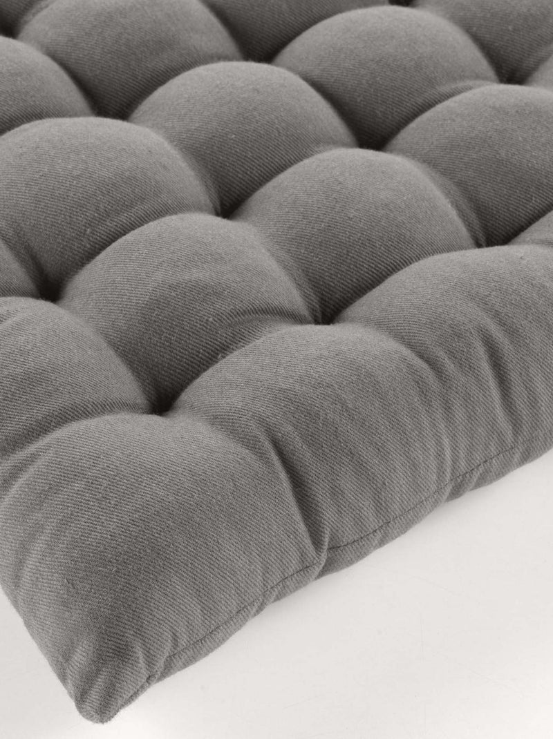 Gewatteerde zitting van gerecycled katoen en polyester Grijs - Kiabi