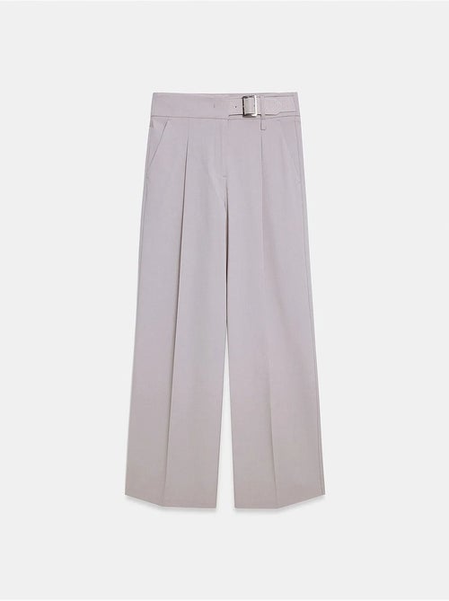 Geweven wide-leg broek met ceintuur dilvin - Kiabi Geweven wide-leg broek met ceintuur dilvin - Kiabi
