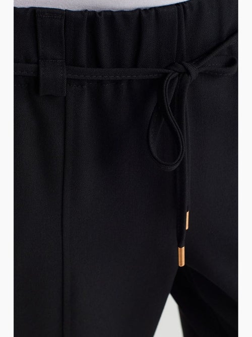 Geweven wide-leg broek met elastische taille en trekkoord dilvin - Kiabi