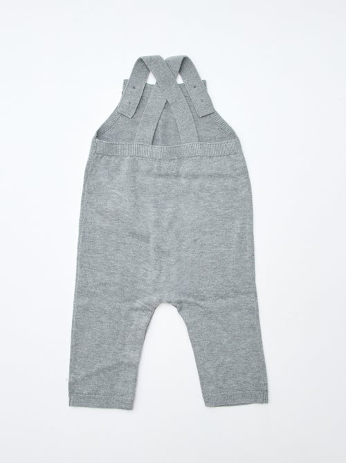 GIFTBOX - Lange salopette van tricot + rompertje + luierdoek van luchtig katoen + sokken - Kiabi