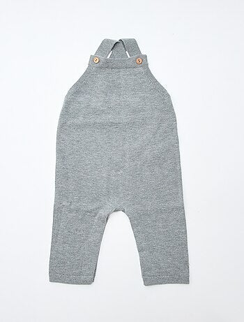 GIFTBOX salopette longue en tricot + body + lange double gaze + chaussettes