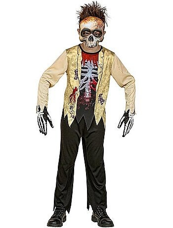 Giftig skeletkostuum met masker