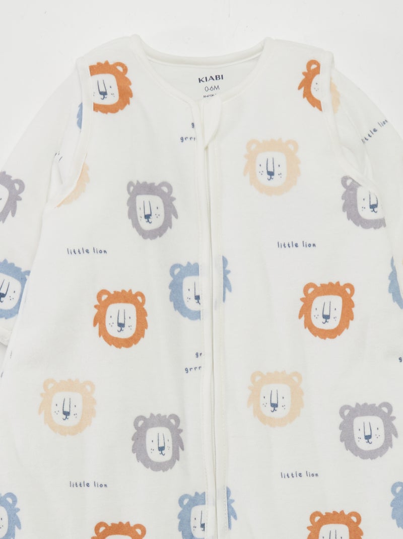 Gigoteuse chaude avec imprimé  - TOG 2.5 Blanc avec lions - Kiabi