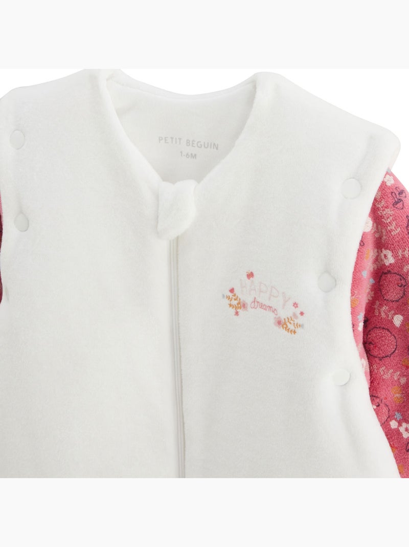 Gigoteuse d'hiver en velours avec manches amovibles happy days Rose - Kiabi