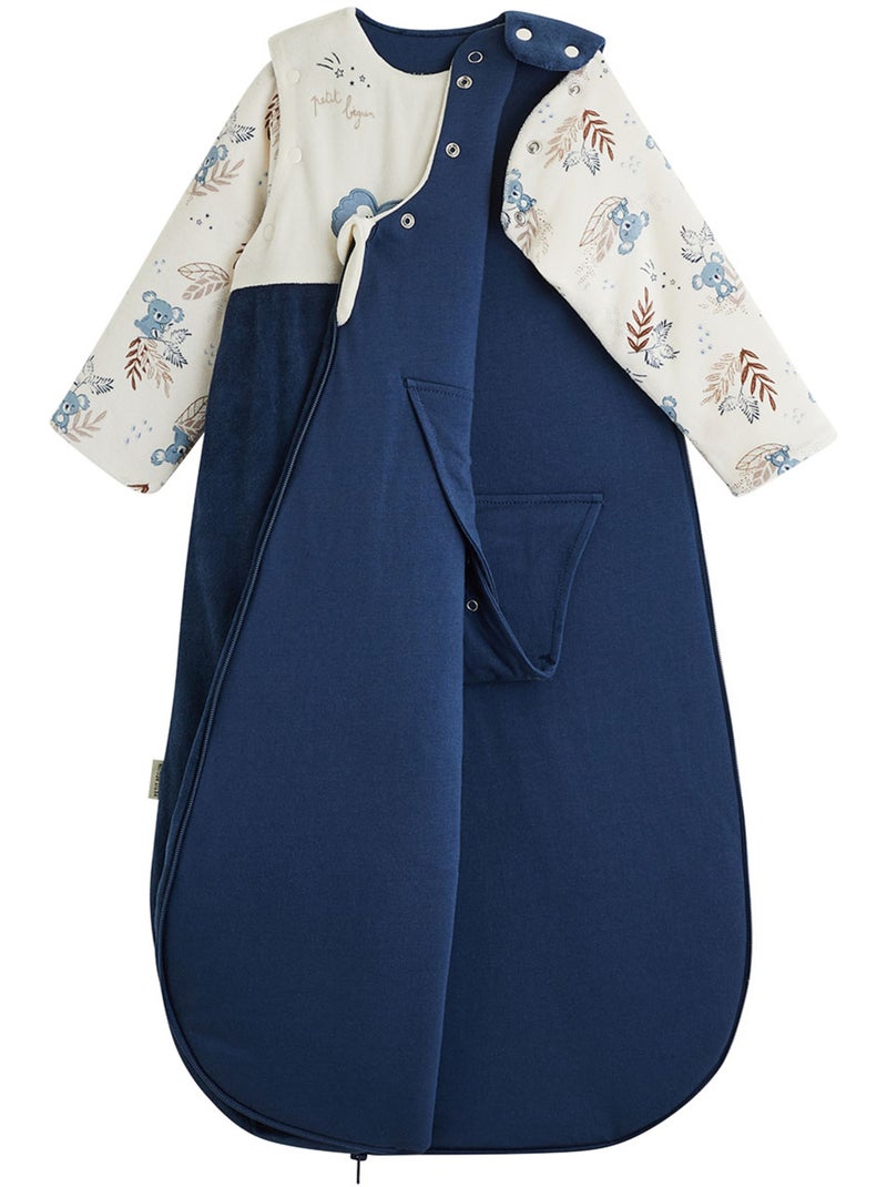 Gigoteuse d'hiver en velours avec manches amovibles mathéo Bleu - Kiabi