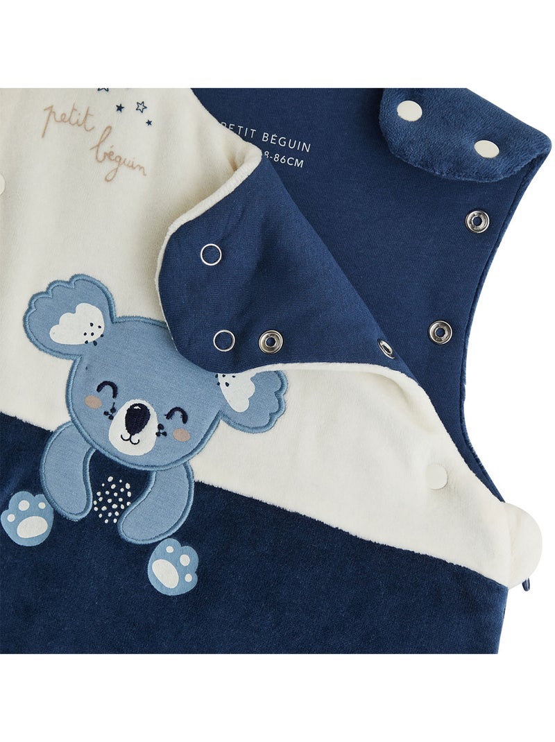 Gigoteuse d'hiver en velours avec manches amovibles mathéo Bleu - Kiabi