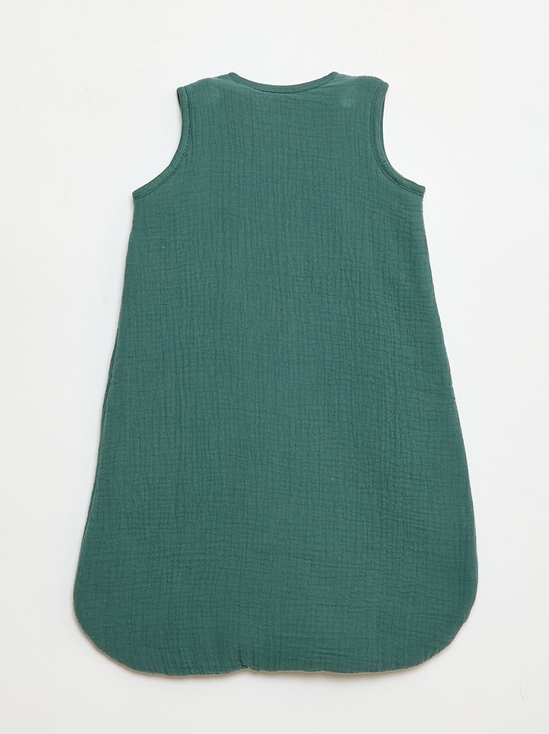 Gigoteuse en double gaze de coton sans manches - Vert - 18.00€ - Kiabi
