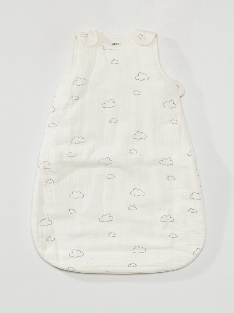 Gigoteuse en gaze de coton avec manches amovibles Blanc - Kiabi