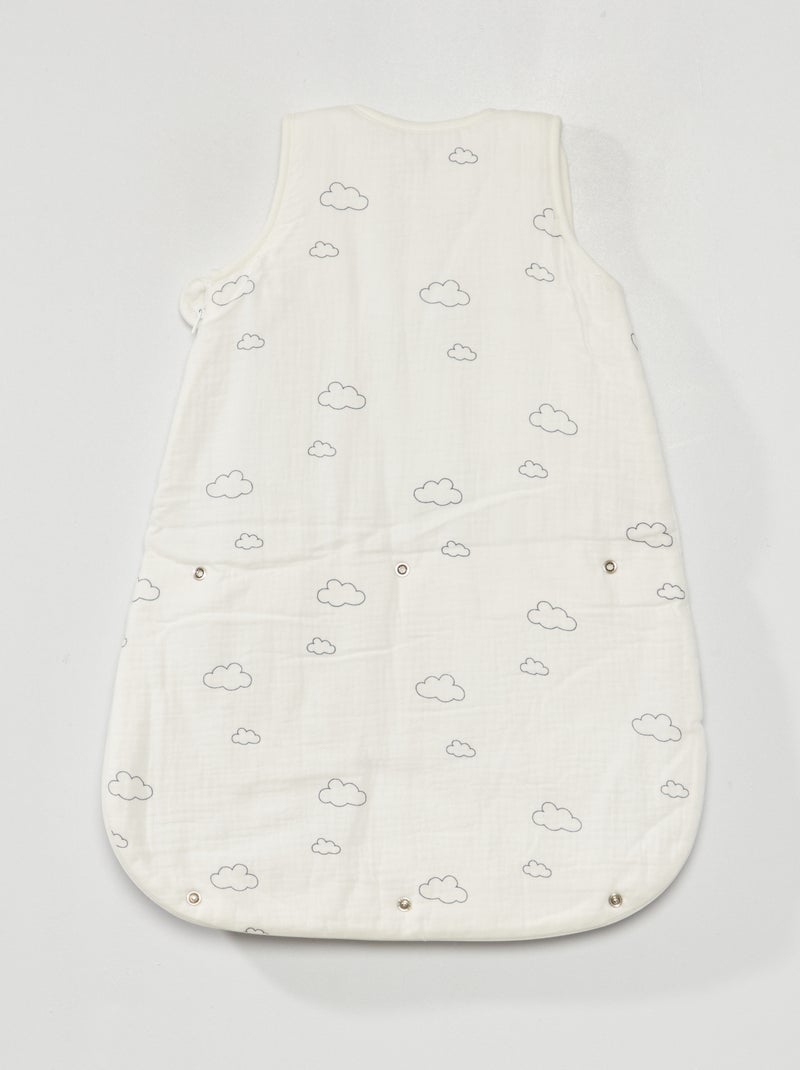 Gigoteuse en gaze de coton avec manches amovibles Blanc - Kiabi