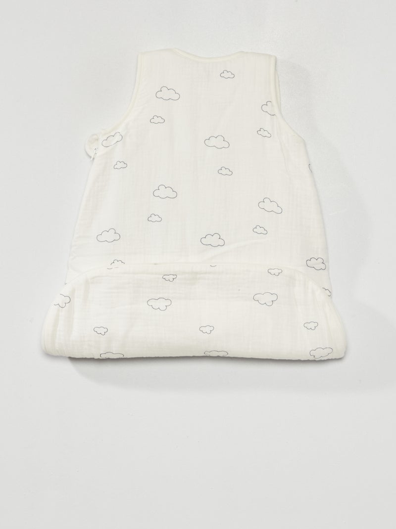 Gigoteuse en gaze de coton avec manches amovibles Blanc - Kiabi