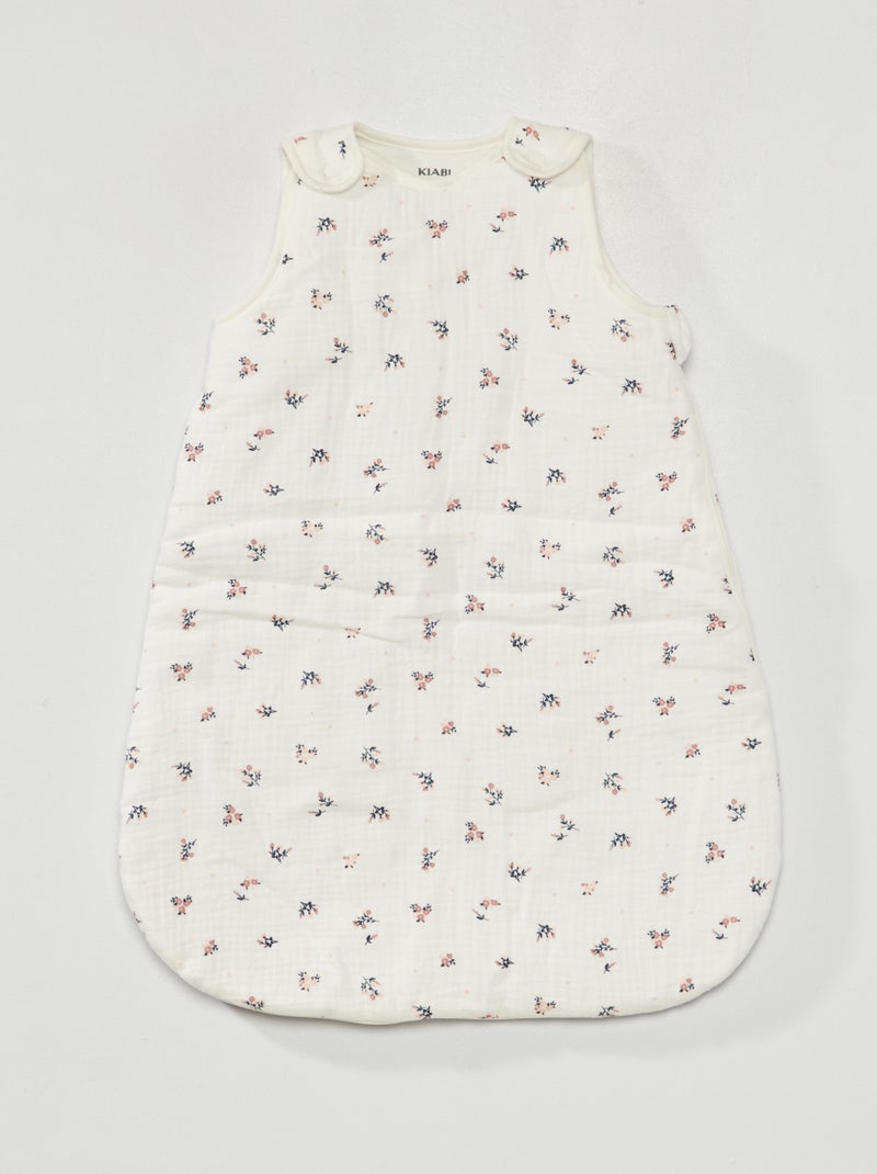 Gigoteuse en gaze de coton avec manches amovibles Blanc - Kiabi