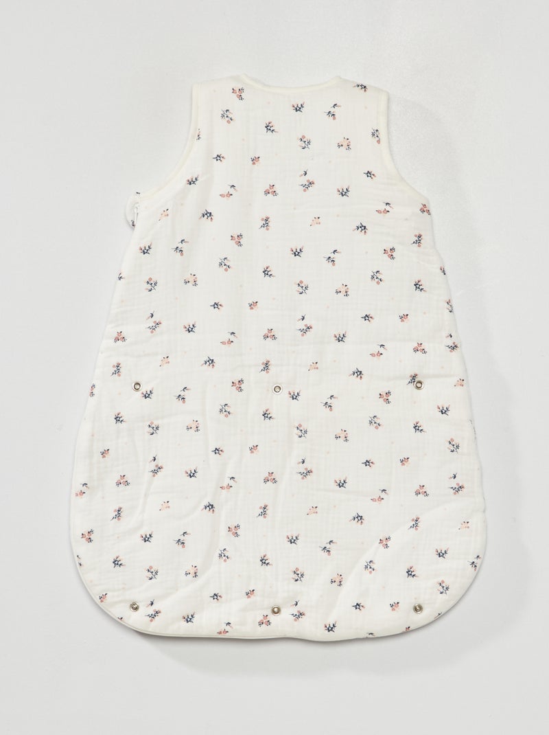 Gigoteuse en gaze de coton avec manches amovibles Blanc - Kiabi