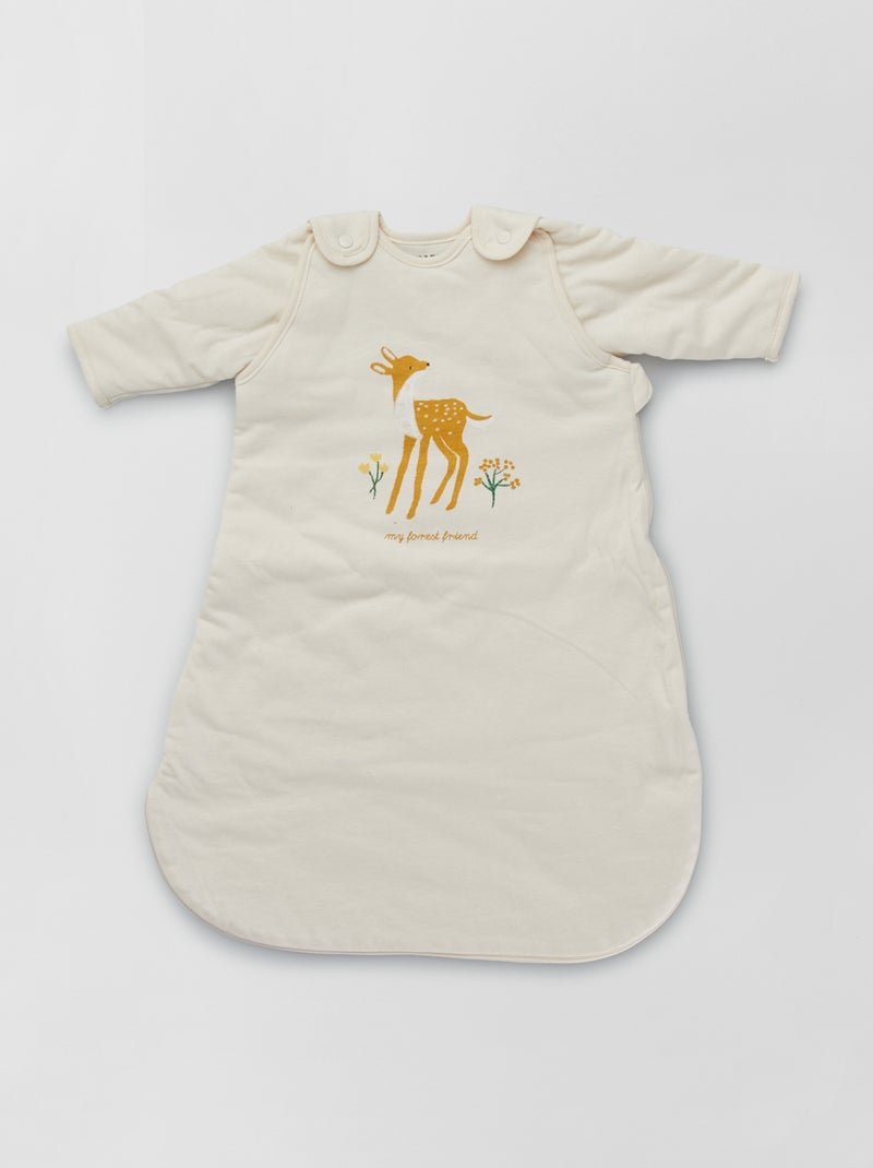 Gigoteuse en jersey manches amovibles Ecru - Kiabi