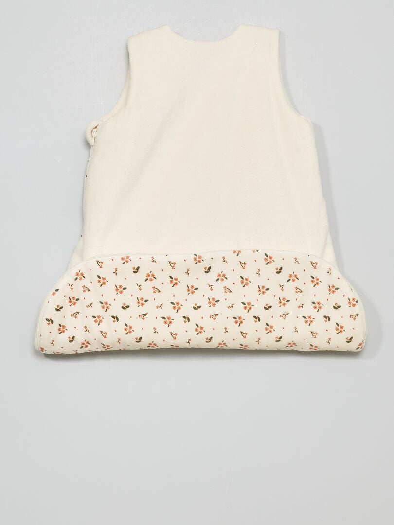 Gigoteuse en polaire avec imprimé Blanc 'fleurs' - Kiabi