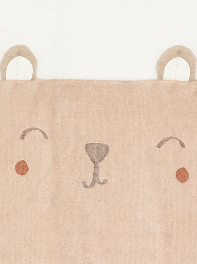 Gigoteuse 'Petit Béguin' sans manches aspect velours Beige - Kiabi