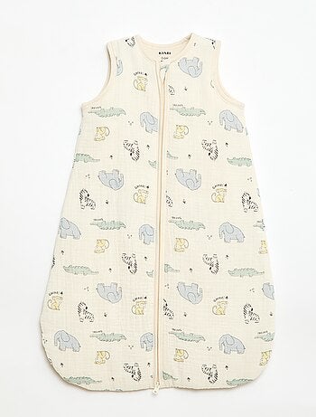 Gigoteuse sans manches zippée en coton