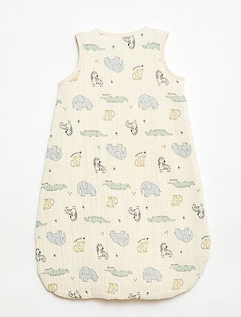 Gigoteuse sans manches zippée en coton