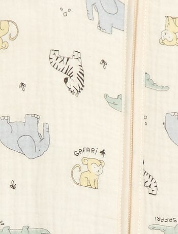 Gigoteuse sans manches zippée en coton