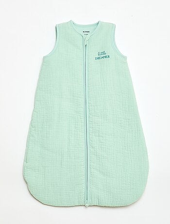 Gigoteuse sans manches zippée en coton