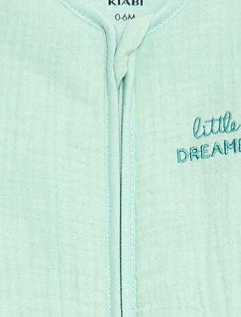 Gigoteuse sans manches zippée en coton