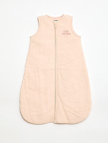 Gigoteuse sans manches zippée en coton