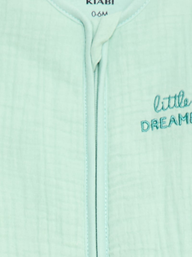 Gigoteuse sans manches zippée en coton TOG 2 Bleu - Kiabi