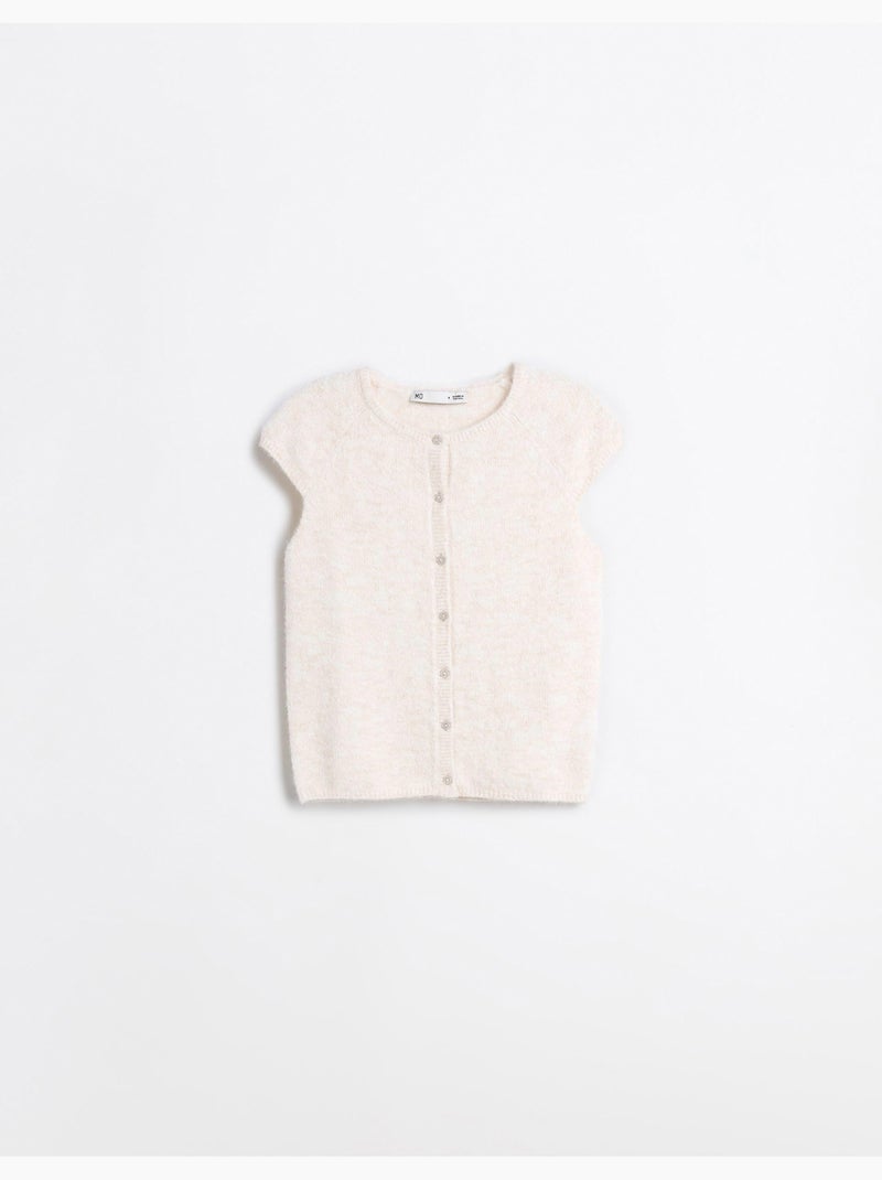 Gilet à boutons, mo fashion Beige - Kiabi