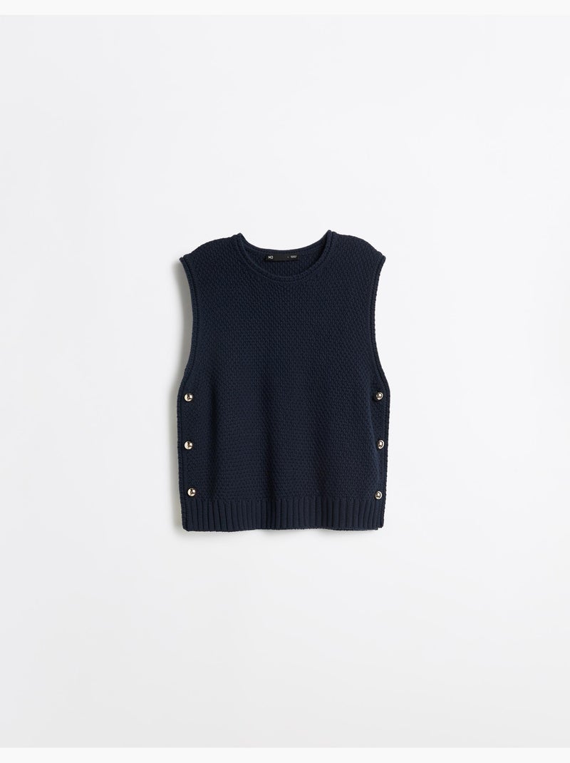 Gilet à boutons, mo fashion Bleu - Kiabi