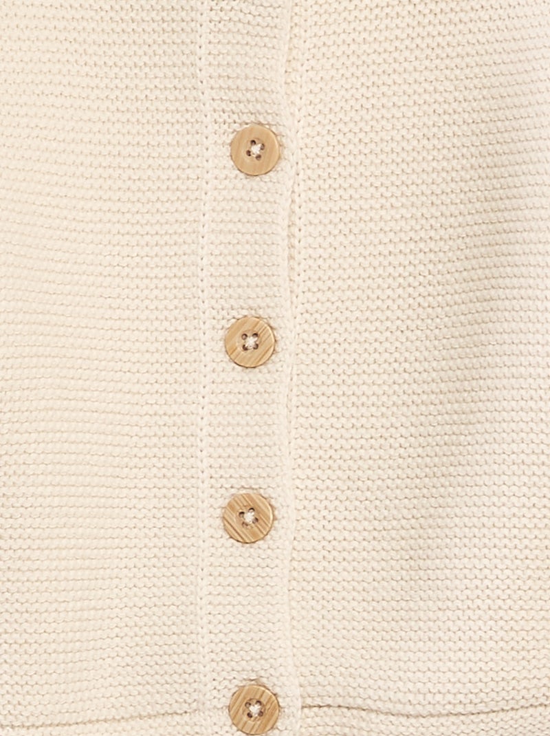 Gilet à capuche doublé effet moutonné Blanc - Kiabi