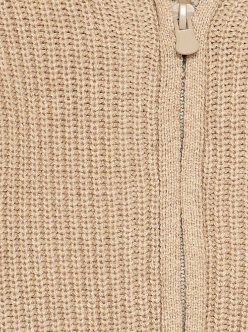 Gilet à capuche intérieur moutonné - Kiabi