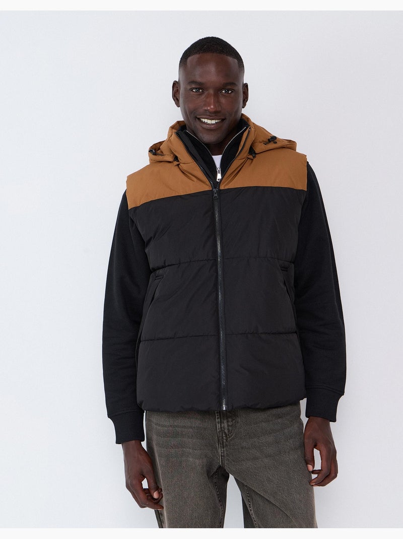 Gilet à capuche, mo fashion Noir - Kiabi