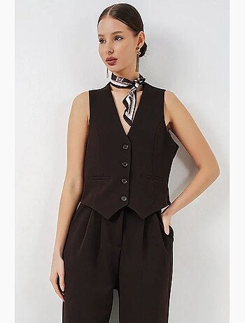 Gilet à col en v boutonné bdart