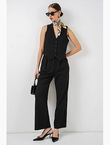 Gilet à col en v boutonné bdart