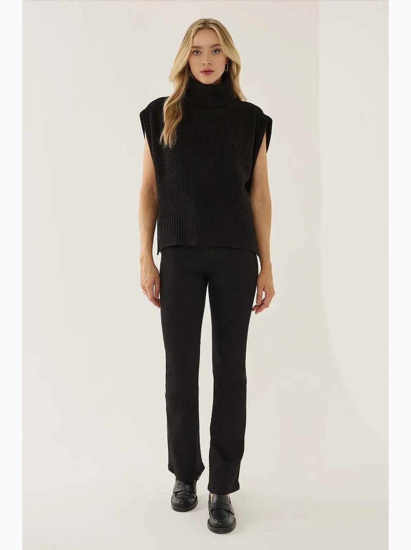 Gilet à col roulé coupe décontractée hiccup Noir - Kiabi