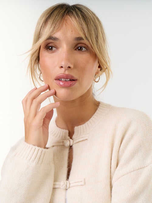 Gilet à manches longues avec boutonnage mandarin - Kiabi