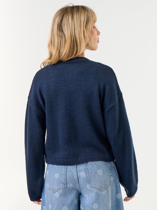Gilet à manches longues avec boutonnage mandarin - Kiabi