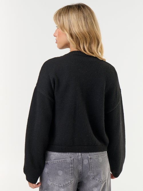 Gilet à manches longues avec boutonnage mandarin - Kiabi