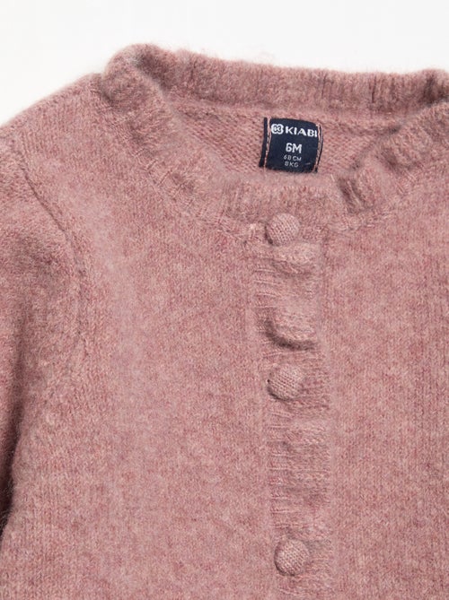 Gilet à manches longues avec volants - Kiabi