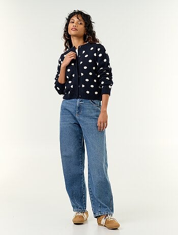 Gilet à pois et à manches longues