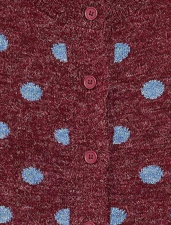 Gilet à pois et à manches longues