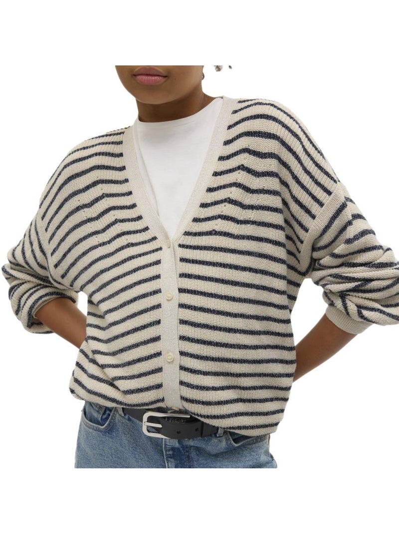 Gilet à Rayures Fille Vero Moda Bleu marine - Kiabi