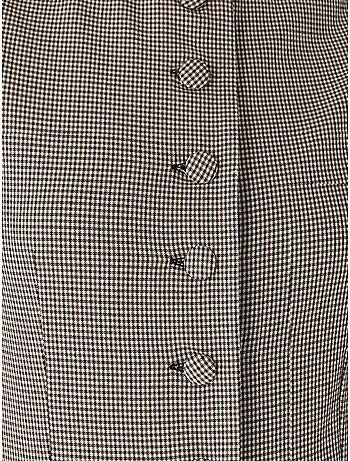Gilet ajusté à carreaux et col ras du cou