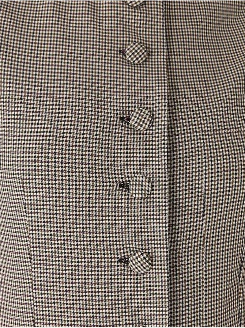 Gilet ajusté à carreaux et col ras du cou Multicolore - Kiabi